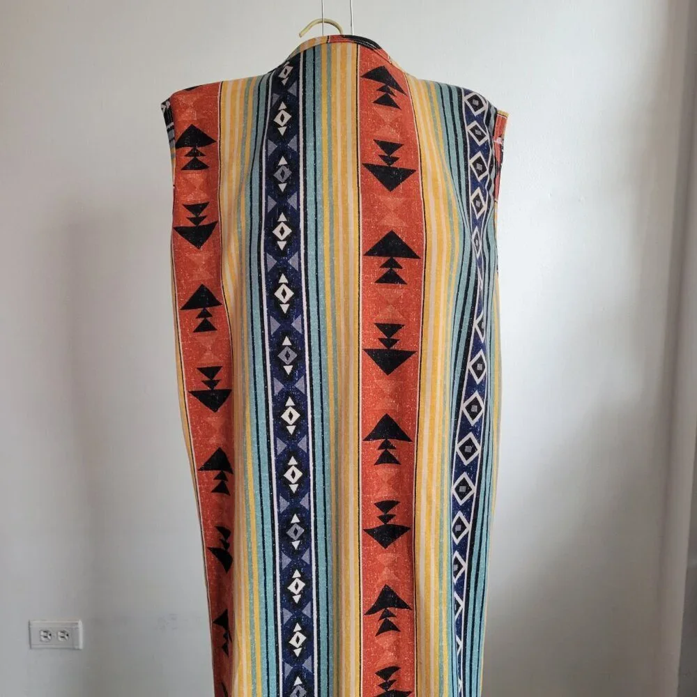 Lucky & Blessed Women's Aztec Inspired High-Low Hemline Print Top (Size: L)